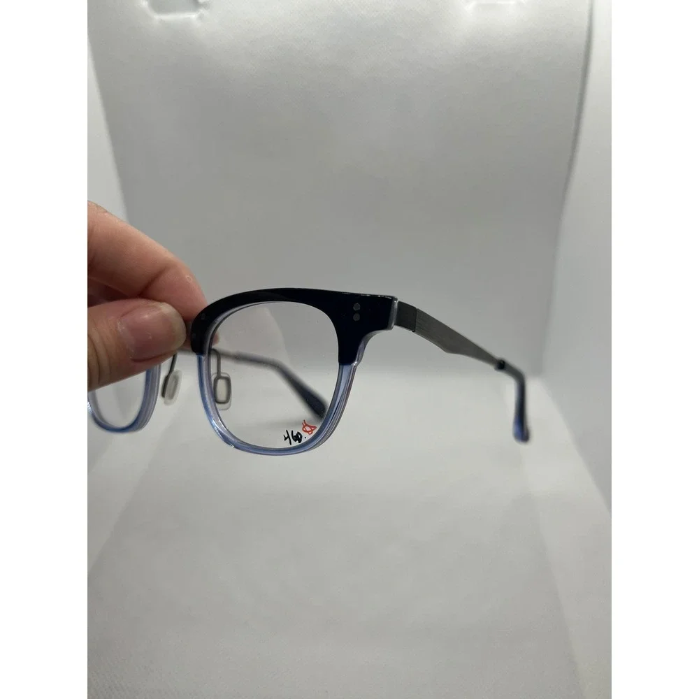 Say Oh A‎ Steel C02 Eyeglasses Frames Blue Black Designer Fashion Glasses